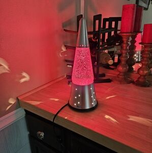 Red Glitter Lava Lamp